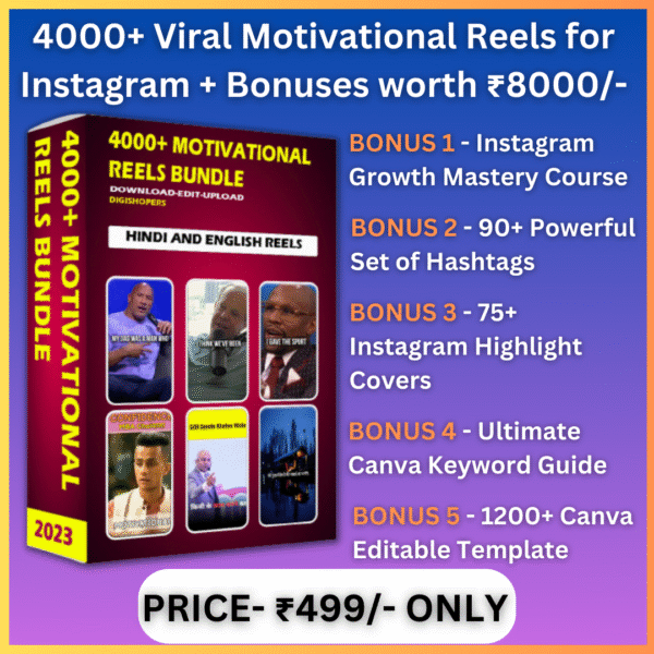 4000+ Viral Motivational Reels For Instagram + Bonuses