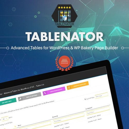 Tablenator - Advanced Tables for Visual Composer