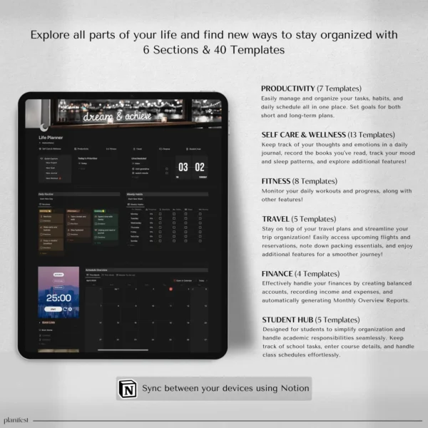 Life Planner Notion Template
